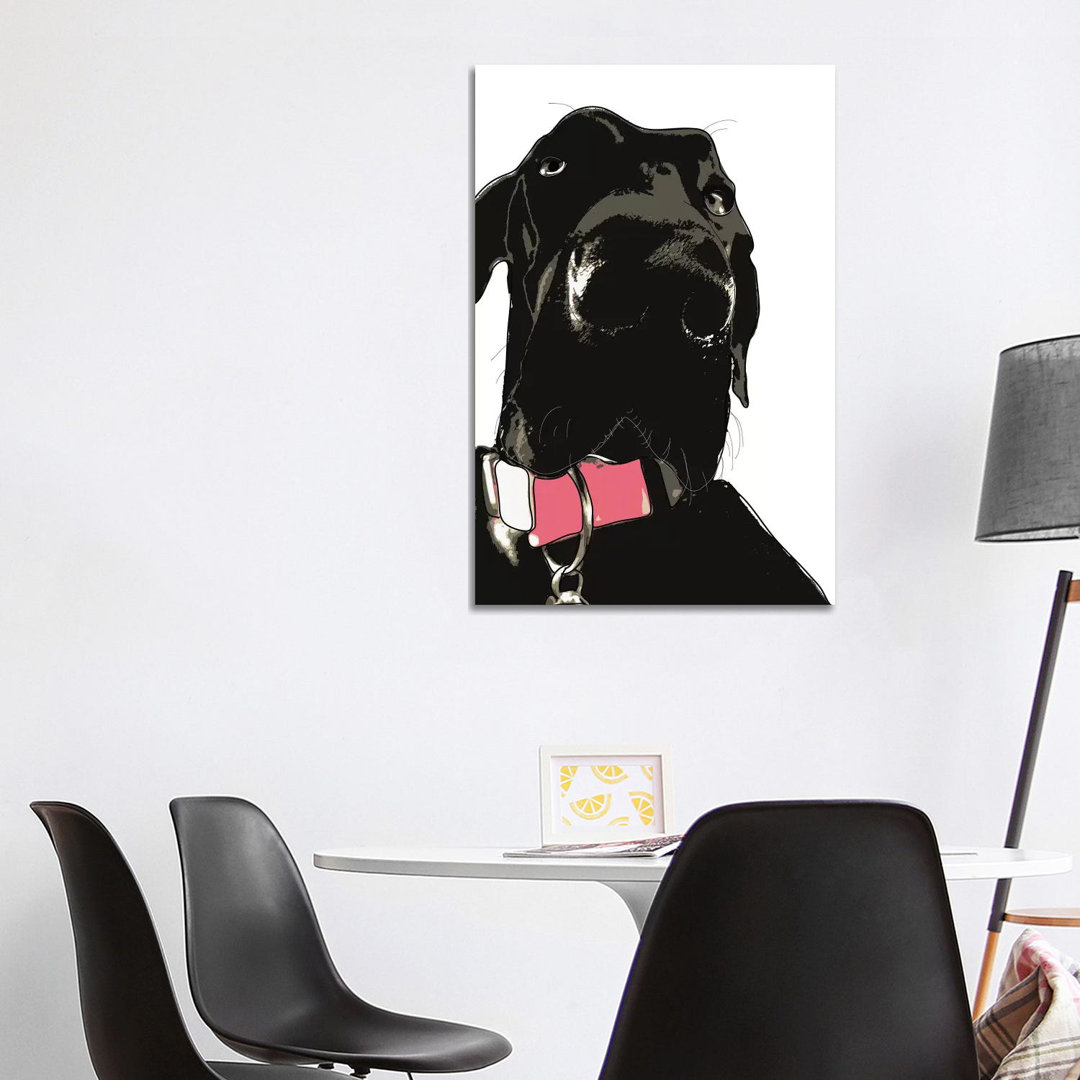 Coaly The Great Dane von Sketch And Paws - Galerie-umwickelte Leinwand Giclée auf Leinwand