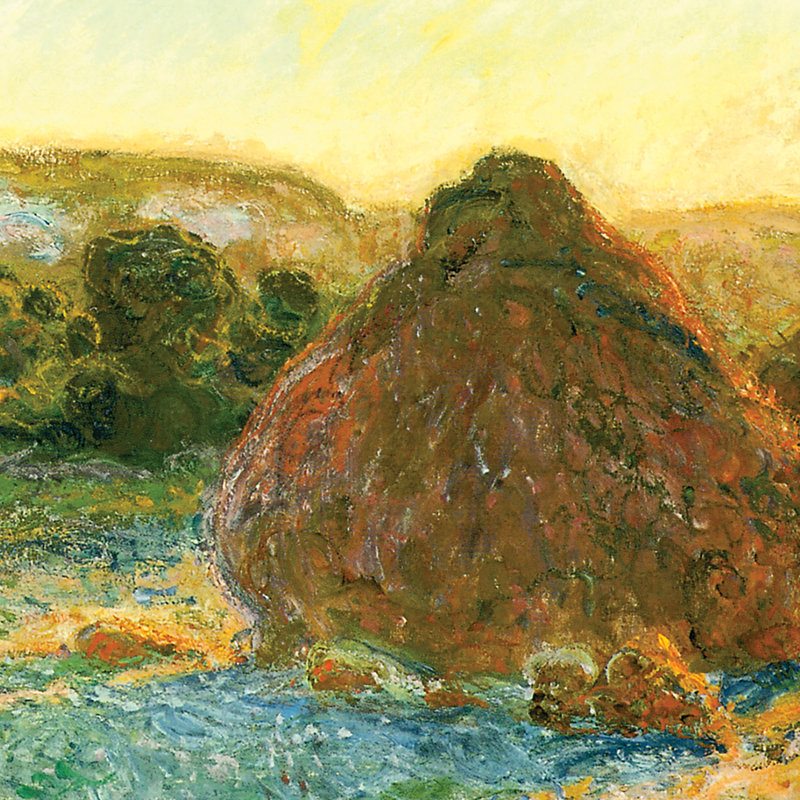 Wheatstacks (End Of Summer), 1891 Print by Claude Monet, 20.75" H x 29.25" W x 1.875" D