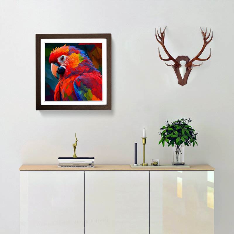 Parrot Fauvism - Framed Print, Walnut
