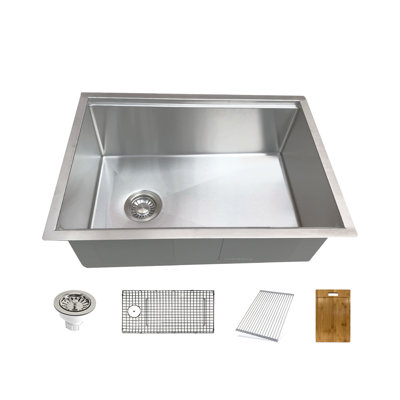 Sink Depot 19'' W Single Bowl Stainless Steel Undermount Kitchen Sink