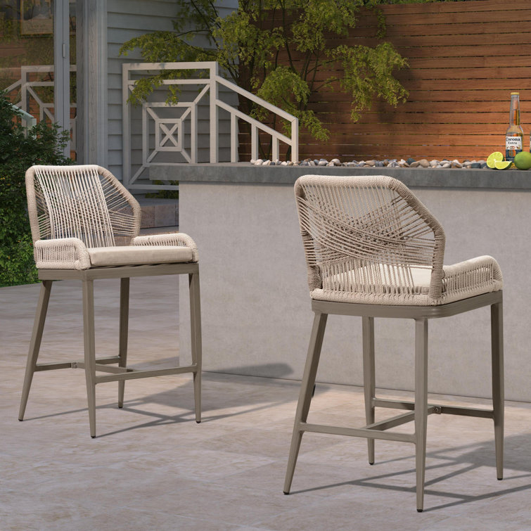Davan Outdoor 24.8'' Counter Stool (Set of 2)