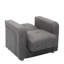 Fauteuil, gris - Rangement pour fauteuil convertible avec siège et compartiments