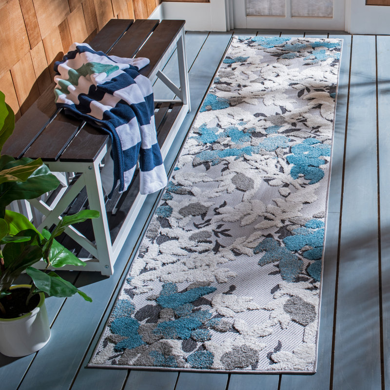 Latifah Performance Floral Rug, Runner 2'2" X 9'