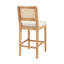 Tabouret de comptoir rembourré à dossier en rotin, tabouret de comptoir en bois massif Farmhouse pour îlot de cuisine / salle à manger-560830112-560830114