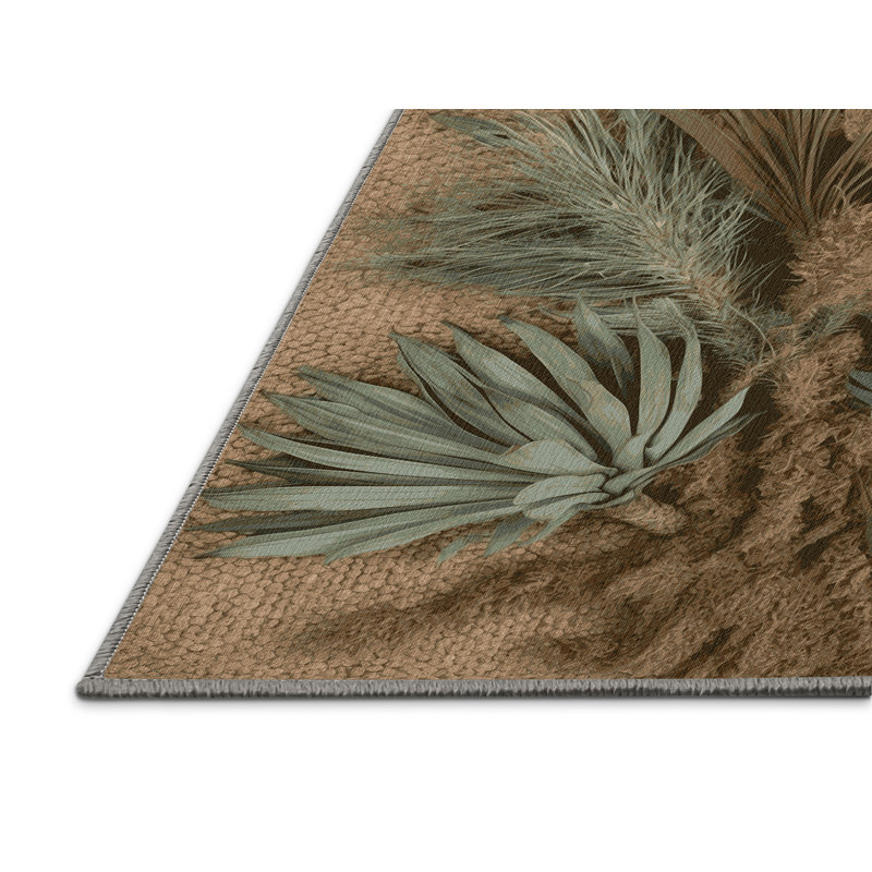 Tapis brun lavable à la machine