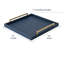 50.8cm Rectangular Blue Leather Breakfast Tray for Coffee Table Decor