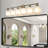 6- Golden Bathroom Vanity Lamp Fixture, Frosted Glass Shades, Modern Wall Mounted Lighting,-1228305321-1228305320-1228305326