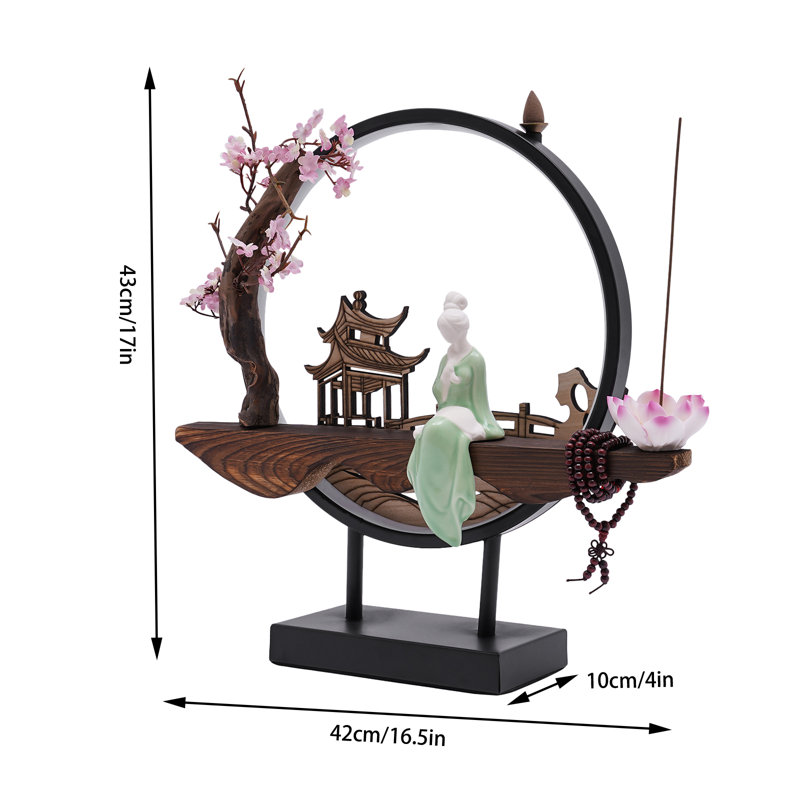 Borivoj Waterfall Ceramic Reflow Incense Holder - Green