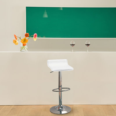 Ensemble de 2 tabourets de bar réglables blancs et chromés Hailey