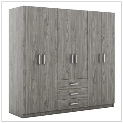 Stylish Wooden Wardrobe with Abundant Storage, Modern Design for Organized and Elegant Bedrooms