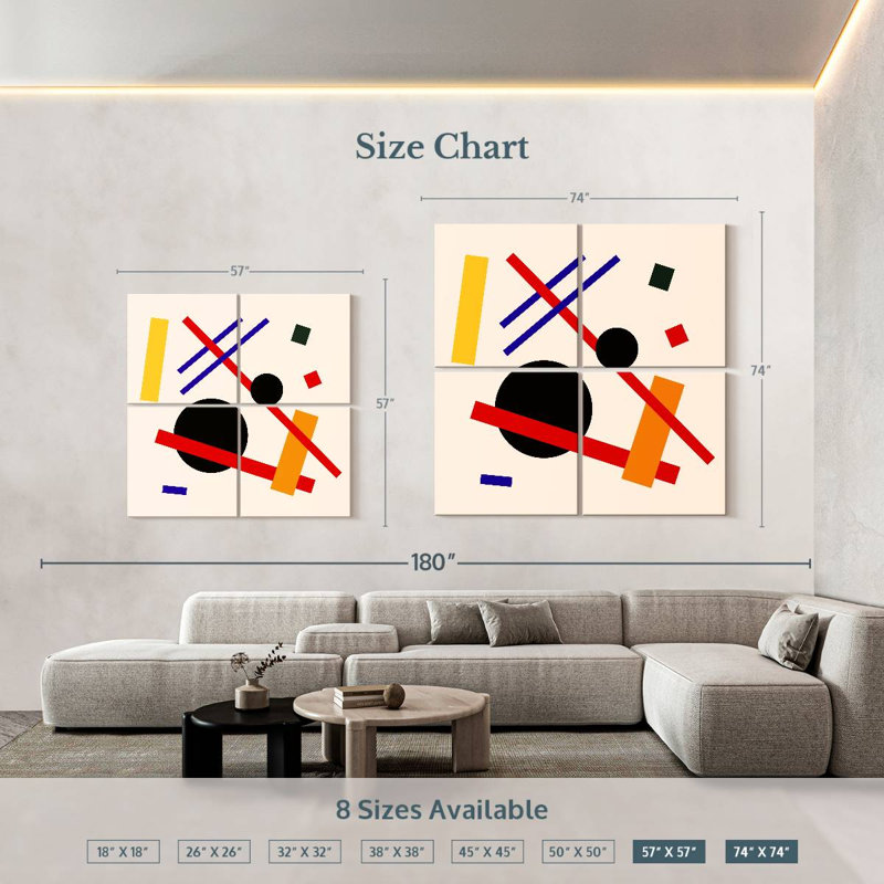 Avery Suprematism, 57" H x 57" W