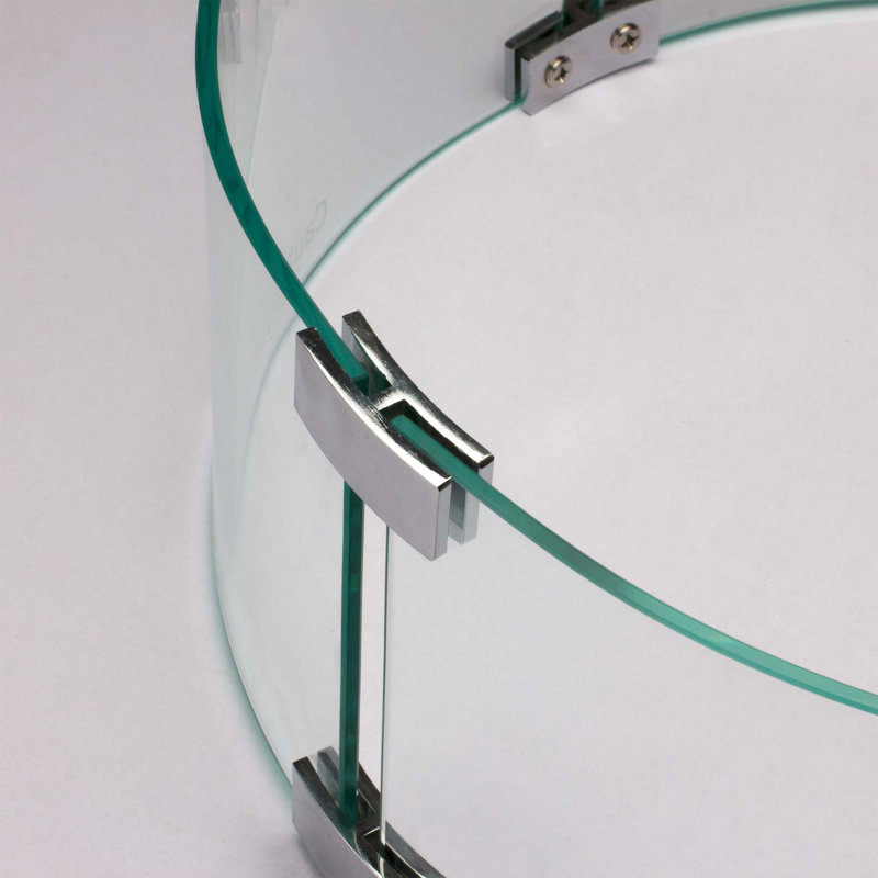 Round Fire Pit Wind Guard, 6" H x 17" W x 17" D