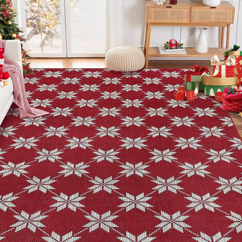 Tapis de Noël pliable Christmas Eve, Rectangle 8 pi 1 po x 10 pi 1 po