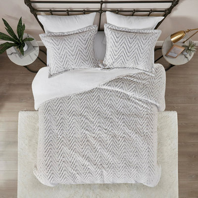 Literie très grand / très grand en fausse fourrure - Motif, duvet ultra doux, lavable à la machine, facile à nettoyer