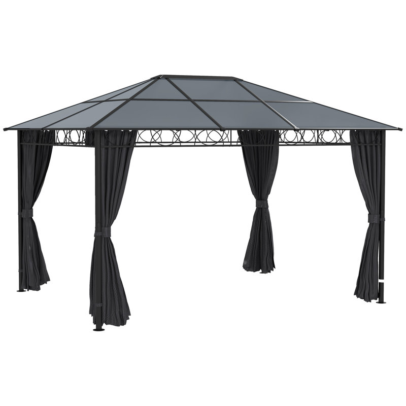 Abri de jardin à toit rigide 13 'x 10', gris foncé