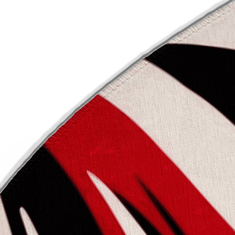 Abstract Prime Inferno Indoor And Outdoor Area Rug, Round 5'