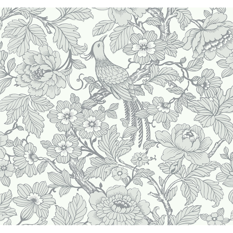Rouleau de papier peint Hainesport, Gris clair