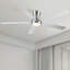 Ventilateur de plafond 52 po en nickel brossé avec lumière Lowe