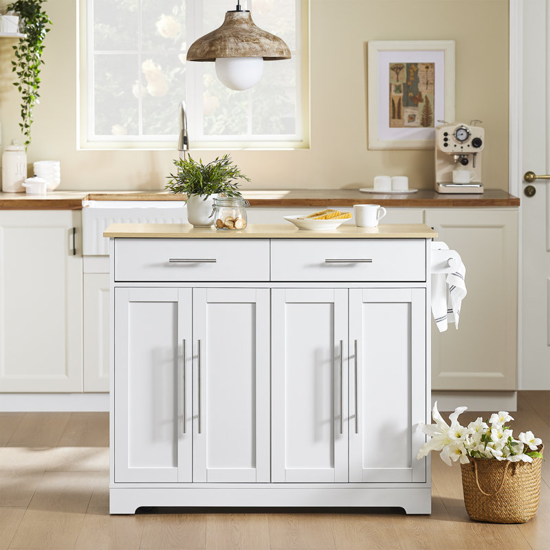 113 cm W Kitchen Island with Top