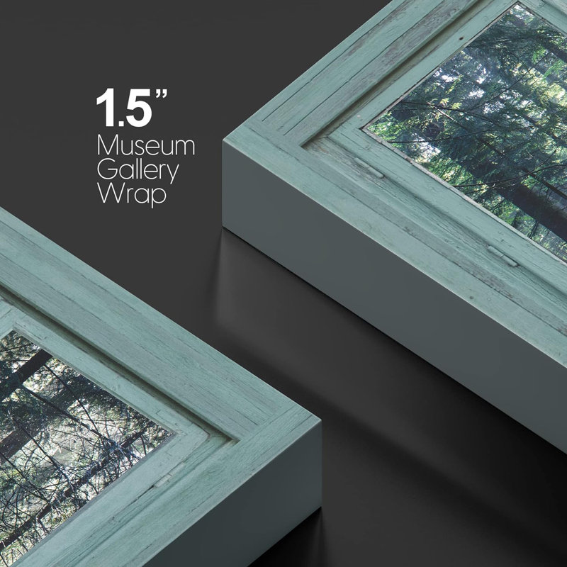 Window Scene " Window View Of Sunlight In The Forest Nature Pictures Rustic Landscape Vibrant ", 24" H x 36" W