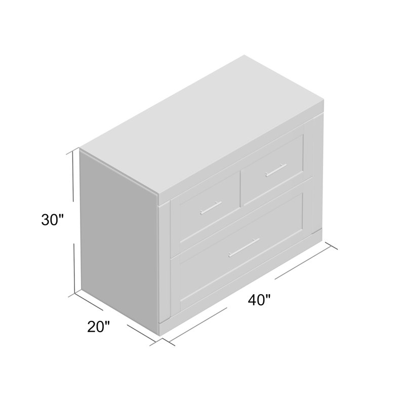 Classeur latéral 2 tiroirs Drake