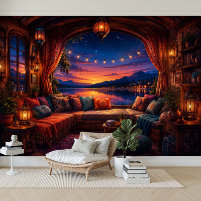 Papier peint auto-adhésif intérieur et chalet Cozy Cabin