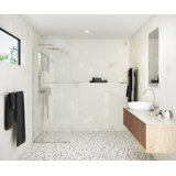 Venus 30 in. x 86.75 in. Fully Frameless Arched Single Fixed Shower Panel