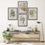 Fleurs vertes, art floral moderne, impressions encadrées, affiches, petit art mural de salle de bain-104786560-104786564