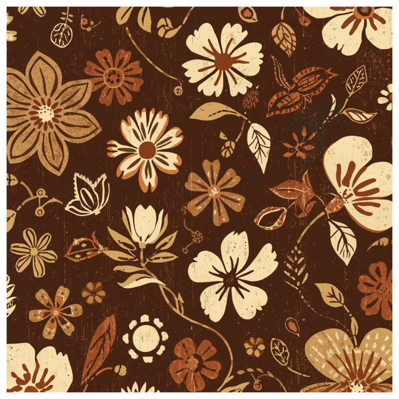 Édredon à motif floral rétro, Simple extra long
