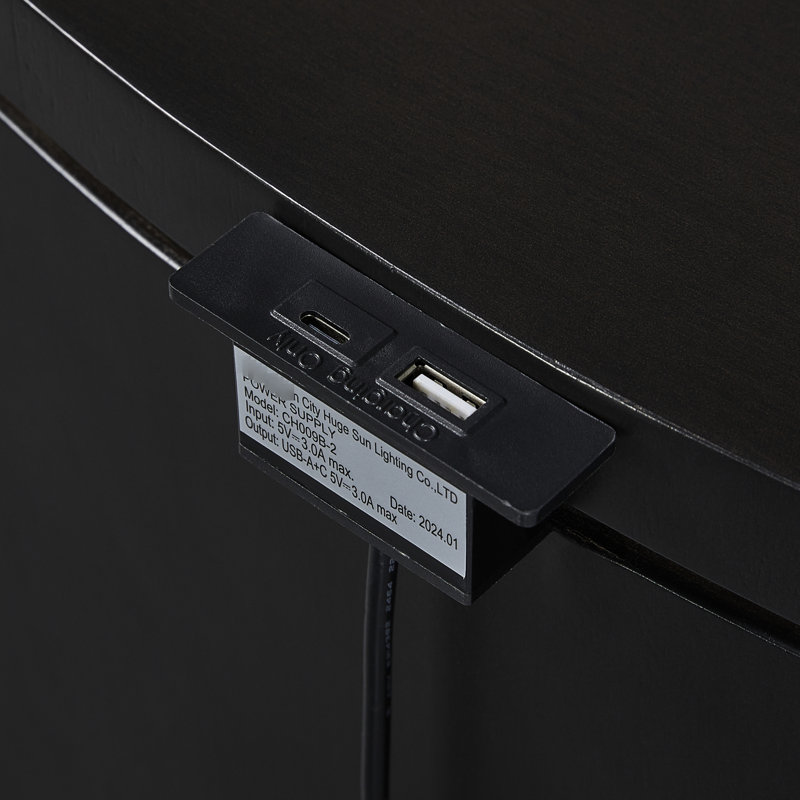Table de chevet ovale 3 tiroirs, finition en placage d'eucalyptus moderne, bois massif noir +, tiroir à fermeture silencieuse et silencieuse, plateau doublé en feutre pour bijoux, charge, profondeur 28 po, largeur 18 po, hauteur 26 po, élégance 79,5 lb
