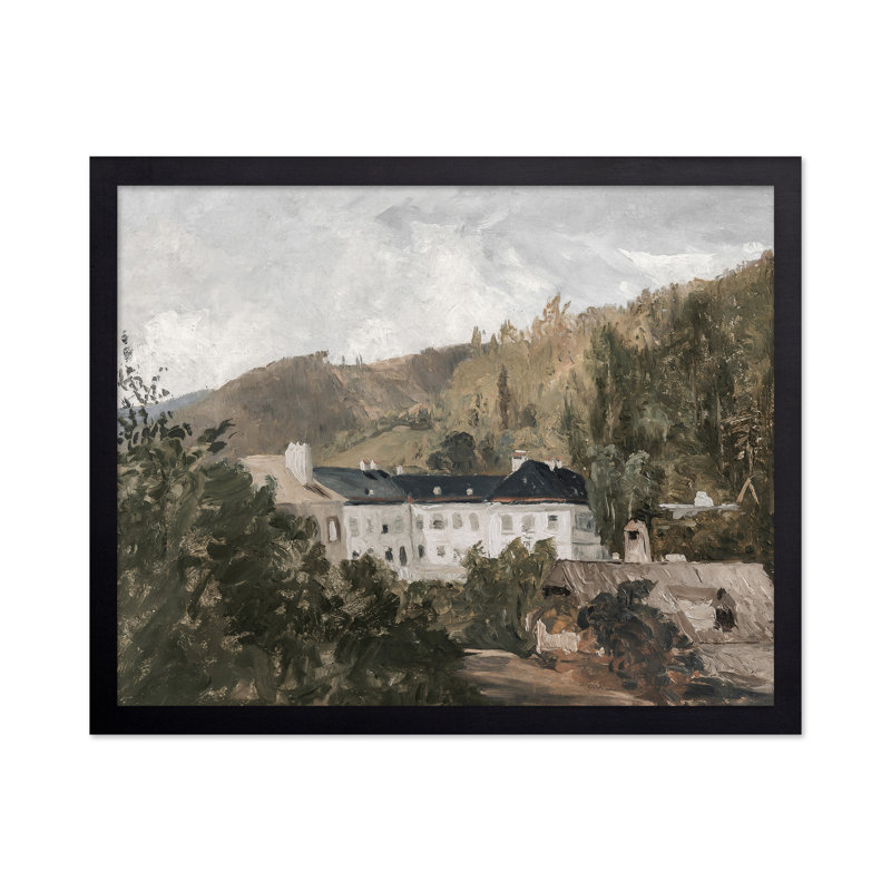 Villa européenne, Black Framed, Poster, 16"H x 20"W