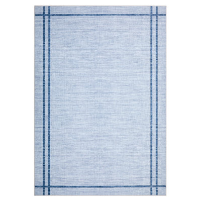 Washable Area Rug, Modern Solid Line Edge Low-Pile Indoor Carpet - Non-Slip, Non-Shedding, Mark-Resistant, Easy Clean - Living Room/Bedroom/Dining Room/Nursery