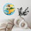 Horloge murale en bois 10 po, mouvement silencieux, à piles (piles AA non incluses), décor artistique, parfait pour les décorations