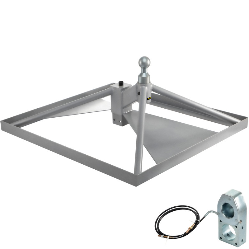 Attelage de 5ème roue, support à col de cygne, adaptateur d'attelage de remorque, hauteur 12,6 po