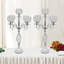 Ensemble de 5 centres de table candélabre en cristal à 5 bras-366078379
