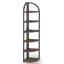 Étagère de coin 71,65 po de hauteur à 6 niveaux brun rustique, bibliothèque d'angle pour petit espace, support pour plante, salon, bureau