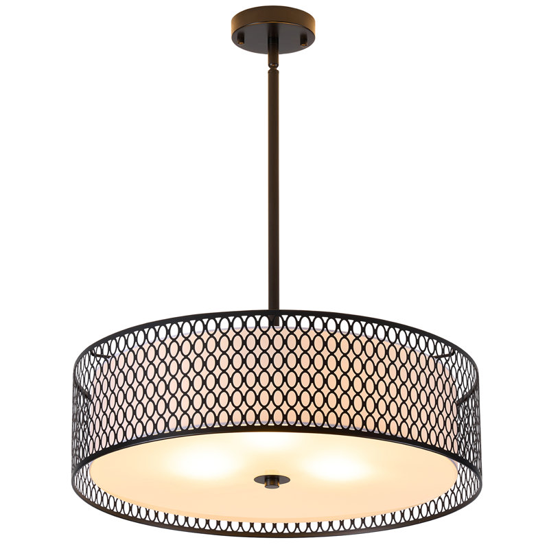 Lustre cylindrique noir de 22 pouces, luminaire suspendu industriel pour îlot de cuisine