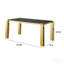 Table de salle à manger de luxe 63 po Luxury Gold