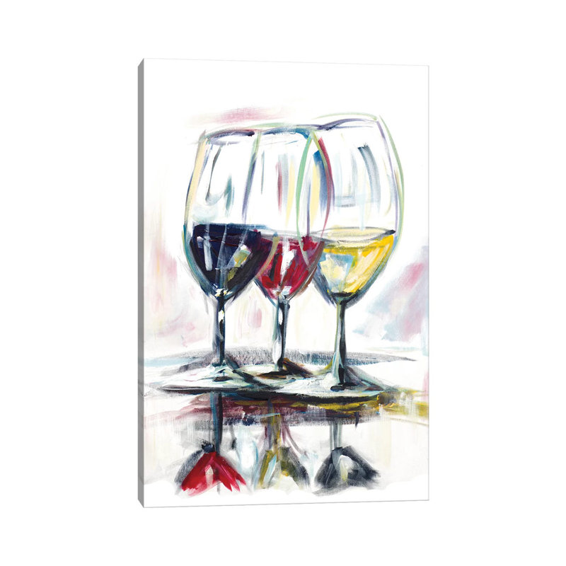 «Time for Wine II» par Andy Beauchamp, reproduction d'art sur toile tendue, H 40 po x l 26 po x P 1,5 po