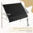 Patio Sun Shade Shelter Awning, 118" With Protection And Adjustable Legs, For Deck, Porch, Window, Door, Black Freestanding Awning Uv30+ Resistance Canopy,