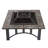 Rennert 33" W Square Steel Wood Burning Fire Pit Table