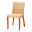 Chaise d'appoint en bois massif beige Beola