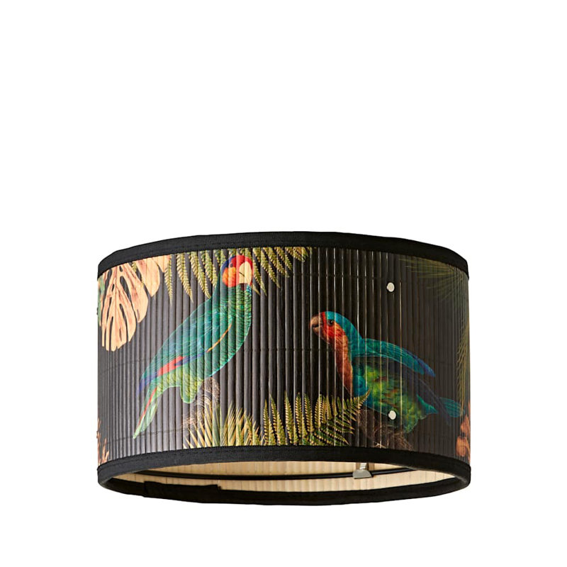 Anif Bamboo Drum Lamp Shade ( Slip-On ), 15cm H x 25cm W x 25cm D