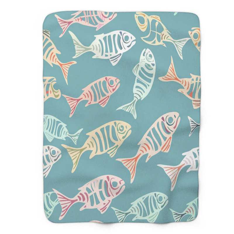 Skeleton Shoal - 1 pièce Sherpa Premium couverture 0110, L 60 po x L 80 po