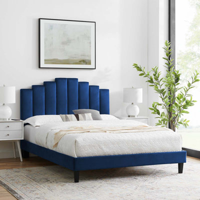 Elise Performance Velvet Platform Bed