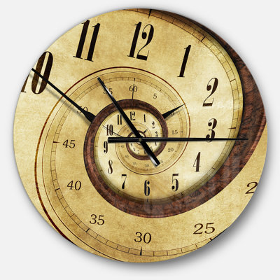 Horloge murale rétro Vintage Spiral