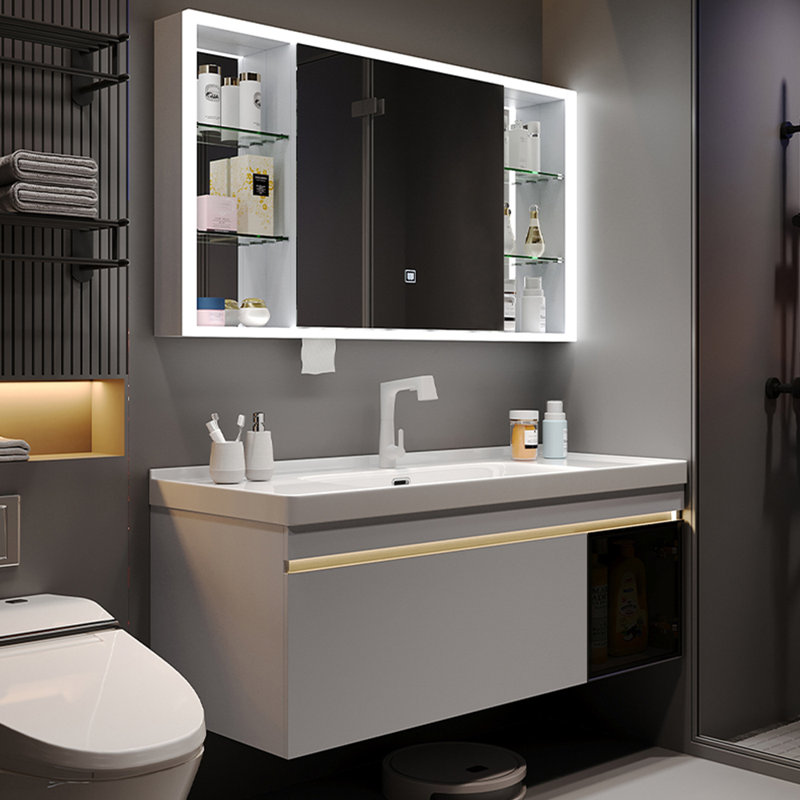 Simple and light luxury bathroom cabinet