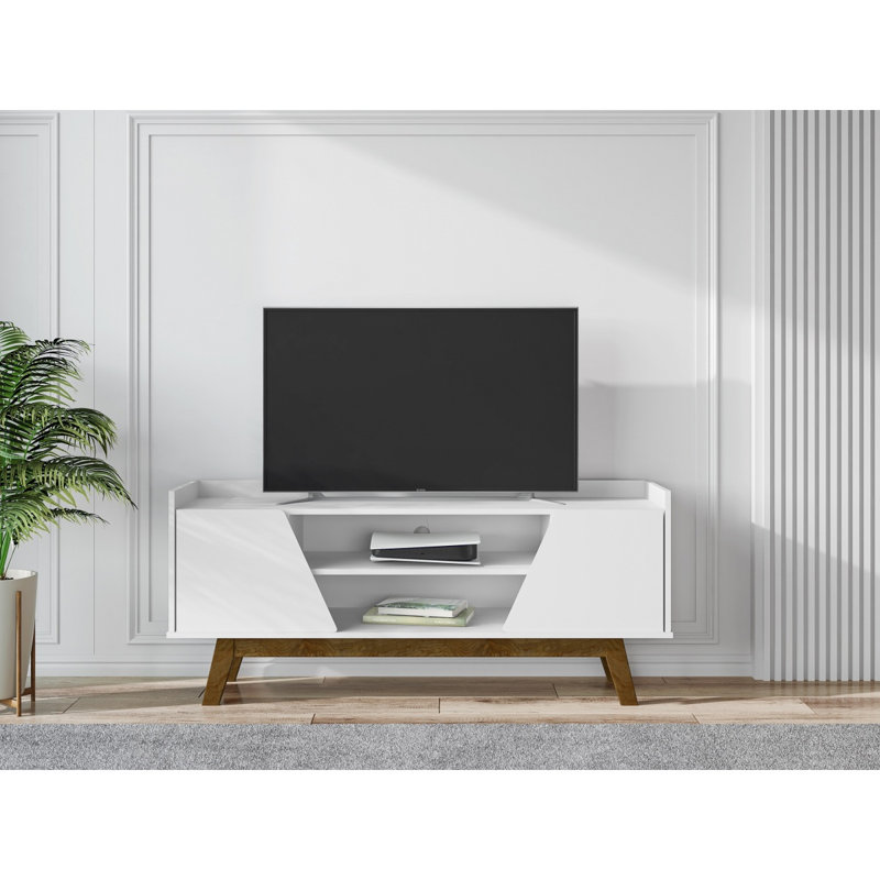 Marcus 53" TV Stand In White, White