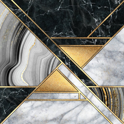 Marbled Tile - Wrapped Canvas Print