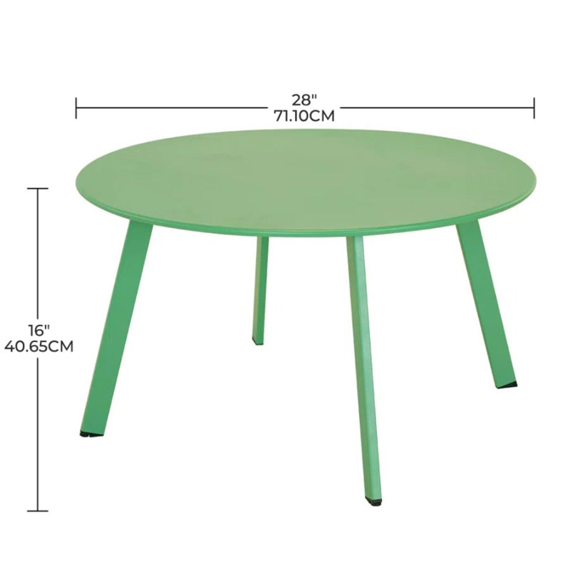 Four Leg Coffee Table, Sage Green